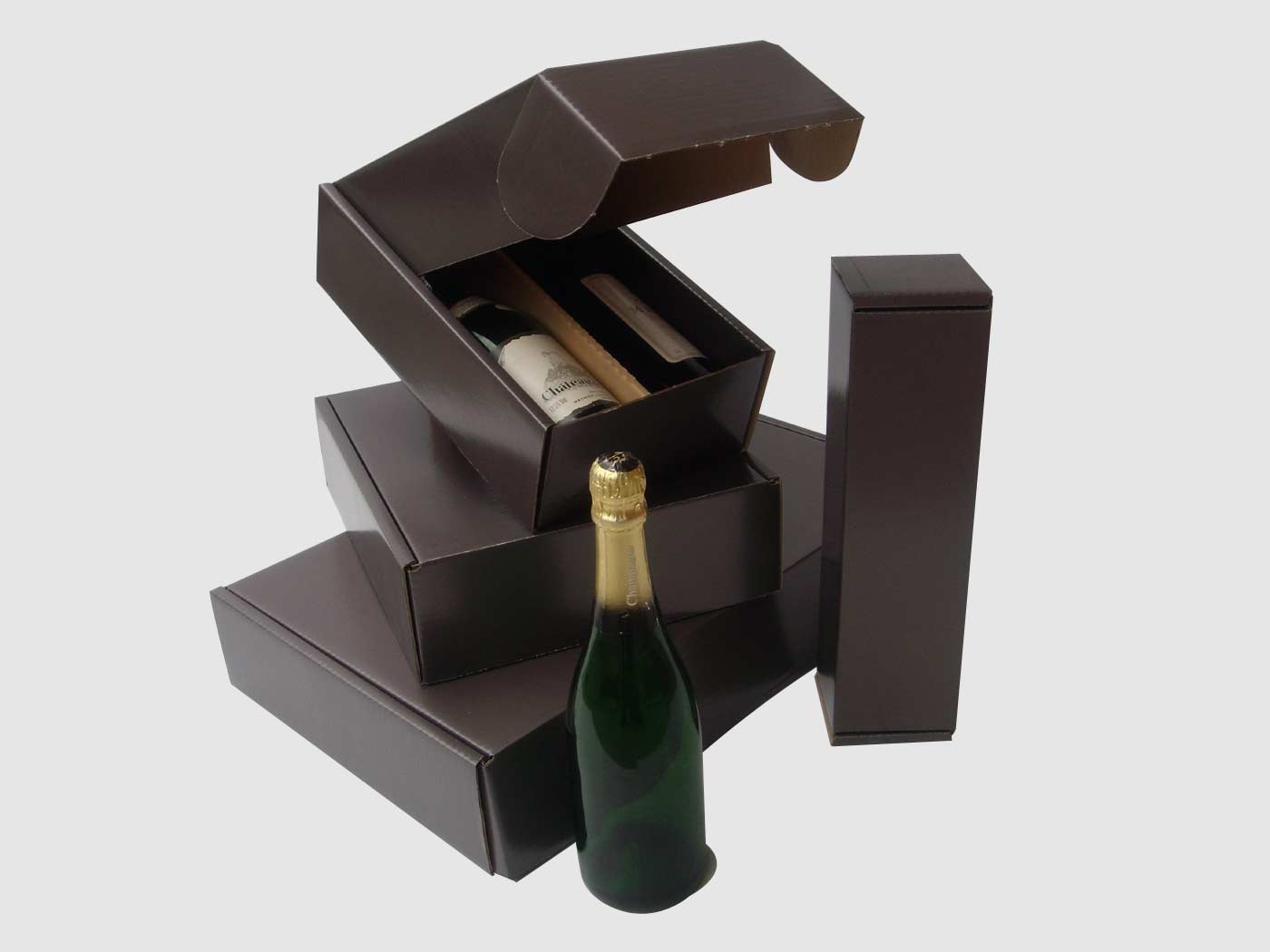 valisettes en carton pour bouteilles de vin